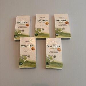 5 Pack Avashine Wax Strips Legs and Body 64 Count Each Total 320 Strips Expired